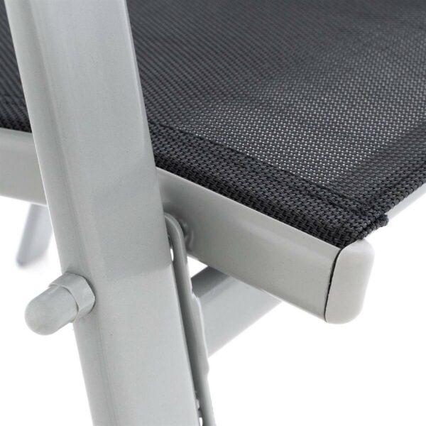 VCM Stapelsessel-Set hellgrau Textilene B/H/T: ca. 55x93x58 cm – Bild 4