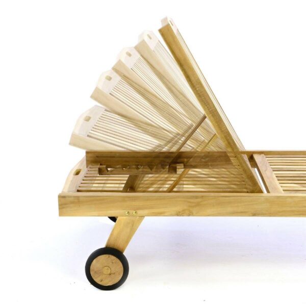 VCM Sonnenliege braun Holz B/H/L: ca. 57x34x200 cm – Bild 2