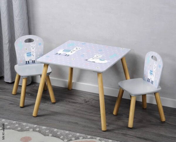 Kesper Kindertisch mit zwei Stühlen multicolor Spanplatte – Bild 3