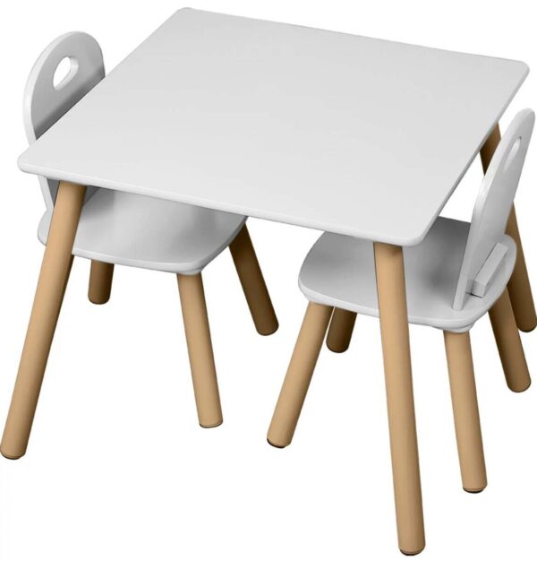 Kesper Kindertisch mit 2 Stühlen weiß Spanplatte – Bild 3