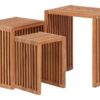 deVries Beistelltisch Woodie hellbraun Teakholz B/H/T: ca. 45x50x30 cm – Bild 2
