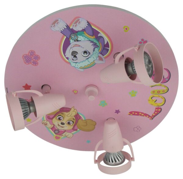Niermann Strahler Paw Patrol-Pavsitive Pups rosa Kunststoff D: ca. 35 cm GU10 3 Brennstellen – Bild 2