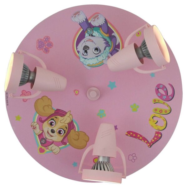Niermann Strahler Paw Patrol-Pavsitive Pups rosa Kunststoff D: ca. 35 cm GU10 3 Brennstellen – Bild 5