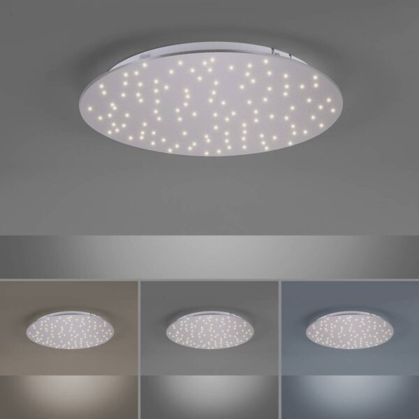 Just Light Deckenleuchte PN14673-55 Sparkle stahlfarbig Aluminium Stahl Kunststoff H/D: ca. 4x48 cm – Bild 2