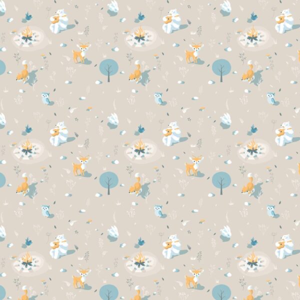 UGEPA Vliestapete Waldtiere beige bunt B/L: ca. 53x1005 cm – Bild 2