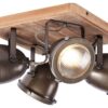 Brilliant Deckenleuchte Carmen Wood 72035/84 braun Metall Holz B/H/L: ca. 29x17,5x29 cm GU10 4 Brennstellen – Bild 3
