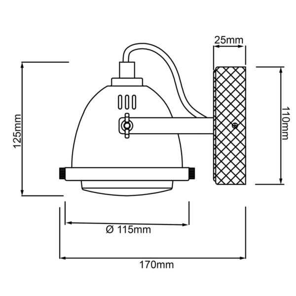 Brilliant Spot Carmen Wood 72010/84 braun Metall Holz B/H/T: ca. 12x12,5x9 cm GU10 1 Brennstellen – Bild 2