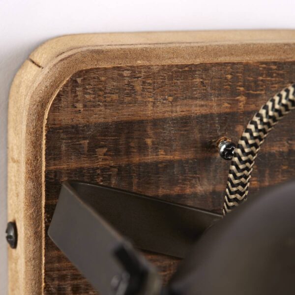Brilliant Spot Carmen Wood 72010/84 braun Metall Holz B/H/T: ca. 12x12,5x9 cm GU10 1 Brennstellen – Bild 5