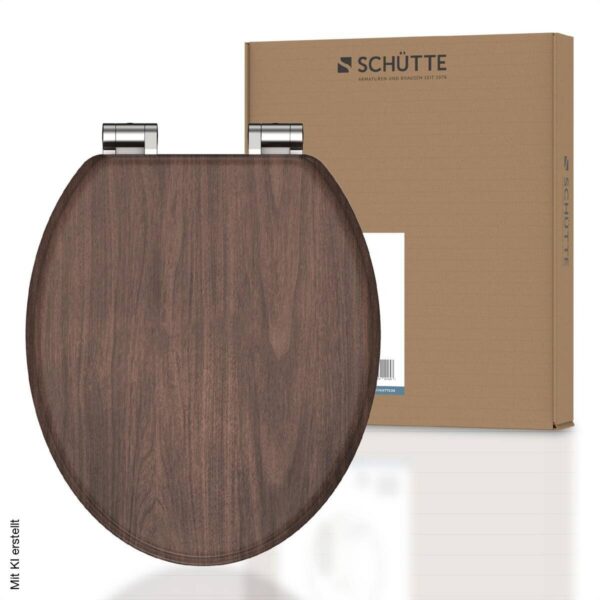 Schütte WC-Sitz DARK WOOD MDF Schütte WC-Sitz DARK WOOD MDF – Bild 4