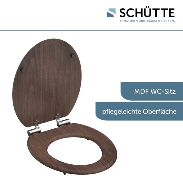 Schütte WC-Sitz DARK WOOD MDF Schütte WC-Sitz DARK WOOD MDF – Bild 5