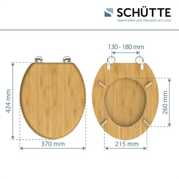 Schütte WC-Sitz NATURAL BAMBOO natur Bambus B/H/T: ca. 37,2x5,5x42,5 cm – Bild 2
