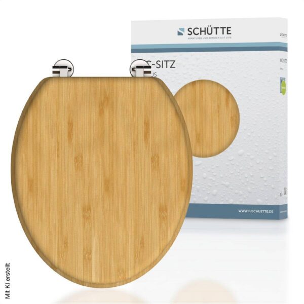 Schütte WC-Sitz NATURAL BAMBOO natur Bambus B/H/T: ca. 37,2x5,5x42,5 cm – Bild 4
