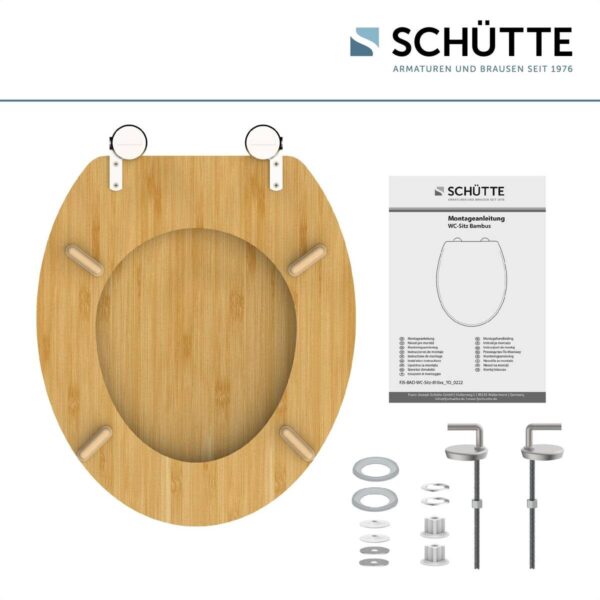Schütte WC-Sitz NATURAL BAMBOO natur Bambus B/H/T: ca. 37,2x5,5x42,5 cm – Bild 5