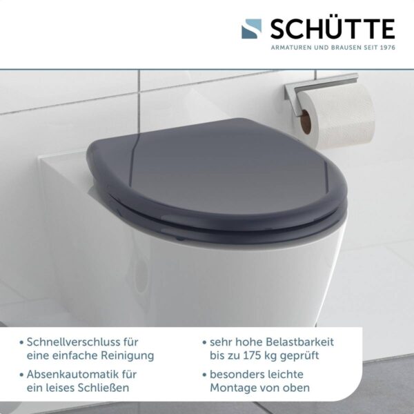 Schütte Duroplast WC-Sitz ANTHRAZIT Duroplast Schütte Duroplast WC-Sitz ANTHRAZIT Duroplast – Bild 3