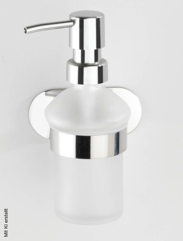 Turbo-Loc Seifenspender weiß silber Edelstahl B/H: ca. 10x17 cm – Bild 2