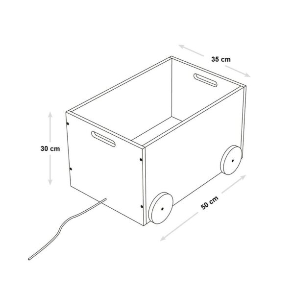 Kesper Spielzeugkiste B/H/L: ca. 35x30x50 cm Kesper Spielzeugkiste B/H/L: ca. 35x30x50 cm – Bild 2