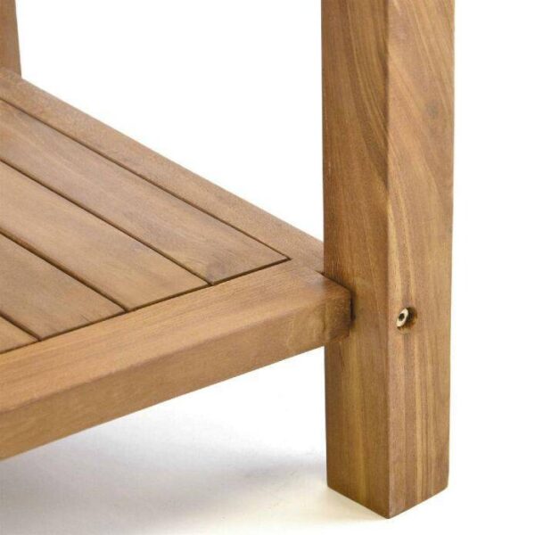 VCM Beistelltisch braun Teakholz B/H/T: ca. 50x50x50 cm VCM Beistelltisch braun Teakholz B/H/T: ca. 50x50x50 cm – Bild 5