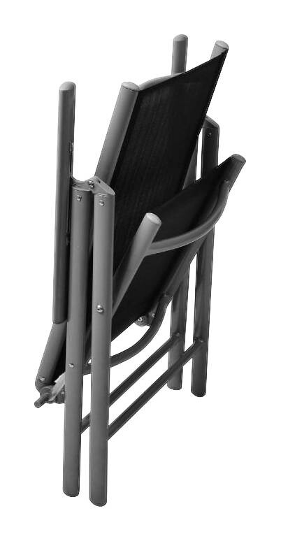 VCM Klappsessel schwarz Aluminium B/H: ca. 56x105 cm – Bild 4