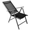 VCM Klappsessel schwarz Aluminium B/H: ca. 56x105 cm – Bild 5