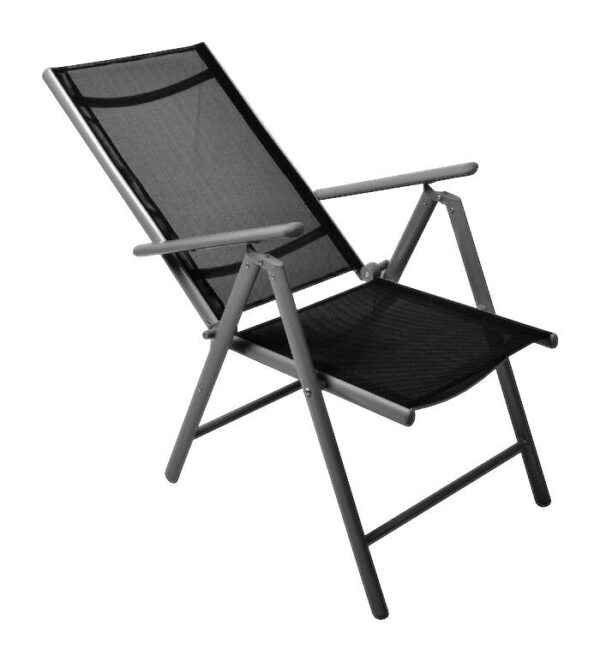 VCM Klappsessel schwarz Aluminium B/H: ca. 56x105 cm – Bild 5
