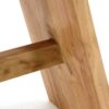 VCM Hocker H braun Teakholz B/H/T: ca. 45x47x29 cm – Bild 2
