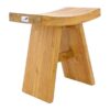 VCM Hocker H braun Teakholz B/H/T: ca. 45x47x29 cm – Bild 5