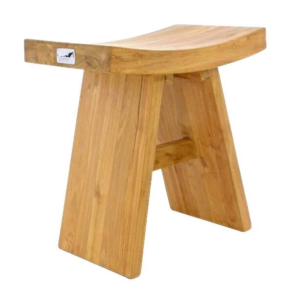VCM Hocker H braun Teakholz B/H/T: ca. 45x47x29 cm – Bild 5