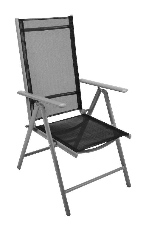 VCM Gartensitzgruppe schwarz Stahl B/H/T: ca. 56x105x65 cm – Bild 3