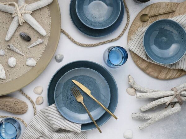 CreaTable Tafelservice Reactive BLUE petrol Keramik CreaTable Tafelservice Reactive BLUE petrol Keramik – Bild 5