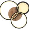 GLOBO Deckenleuchte SID 67273-30 schwarz Opal braun Metall Kunststoff MDF B/H/L: ca. 38x10,5x40 cm – Bild 3
