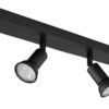 GLOBO Spotbalken 57998-4 schwarz Metall B/H/L: ca. 6x9x50 cm 4 Brennstellen – Bild 2