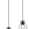 GLOBO Deckenleuchte Mina schwarz natur Metall Holz B/H/T: ca. 90x100x14 cm E27 4 Brennstellen – Bild 3