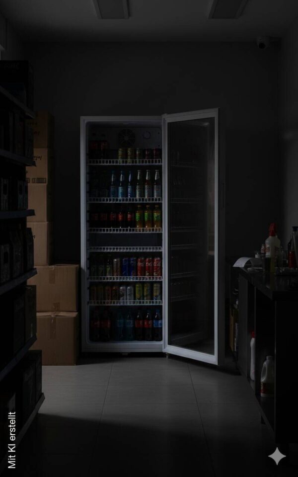 POCOline Glastürkühlschrank GTK 140-237CW weiß B/H/T: ca. 54x140x55 cm – Bild 3