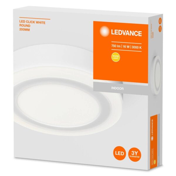 LEDVANCE LED-Wand-/Deckenleuchte 260511 weiß Aluminium Kunststoff H/D: ca. 3,8x19,8 cm – Bild 3