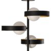 LEDVANCE Deckenleuchte Memphis schwarz gold weiß Metall Glas H/D: ca. 42,5x31,5 cm G9 3 Brennstellen – Bild 2