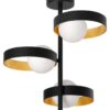LEDVANCE Deckenleuchte Memphis schwarz gold weiß Metall Glas H/D: ca. 42,5x31,5 cm G9 3 Brennstellen – Bild 3