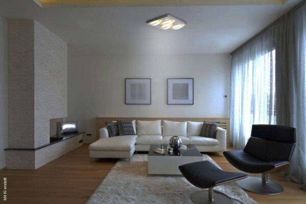 Näve Leuchten LED Deckenleuchte NV1236842 Chrom Metall Kunststoff B/H/T: ca. 30x3x30 cm null 4 Brennstellen – Bild 2