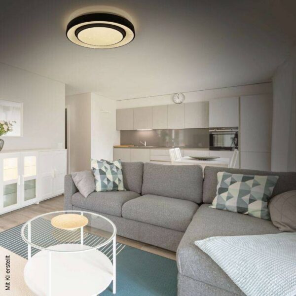Näve Leuchten LED Deckenleuchte NV1378622 schwarz Eisen Kunststoff H/D: ca. 7x38 cm null 1 Brennstellen – Bild 3