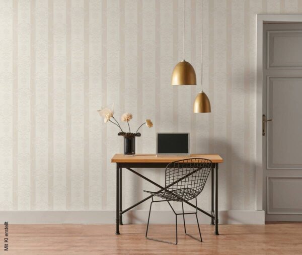 Erismann Vinyltapete Ornament beige B/L: ca. 53x1005 cm – Bild 3