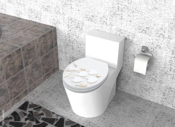 POCOline WC-Sitz weiße Herzen cremeweiß Duroplast – Bild 2
