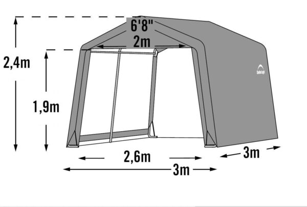 ShelterLogic Gartenhaus Shed-in-a-Box grau B/H/L: ca. 300x240x300 cm – Bild 5