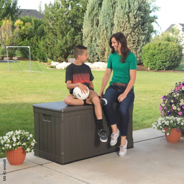 Lifetime Kissenbox Premium 440L braun Kunststoff B/H/T: ca. 128x67x64 cm – Bild 2