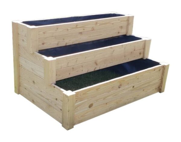 Westmann Treppenhochbeet Premium natur Lärche B/H/L: ca. 76x64x120 cm – Bild 5
