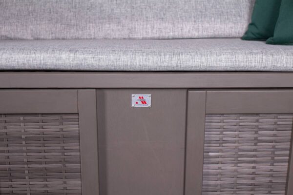 deVries Strandkorb PURE Wave XL grey Des. 484 grau Kunststoff B/H/T: ca. 140x160x80 cm – Bild 4