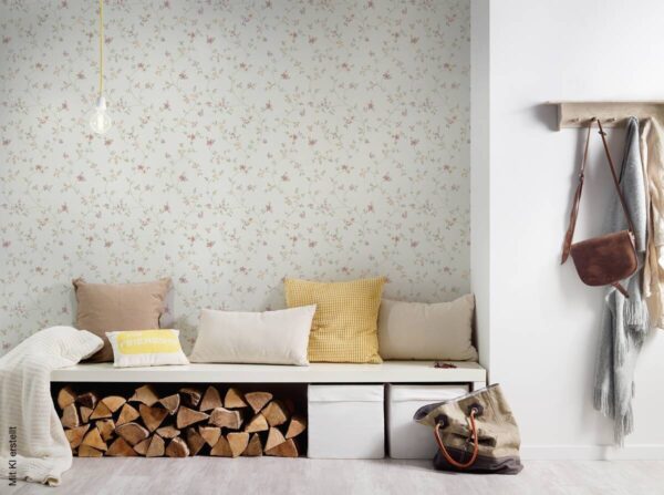 Vliestapete Blumen creme bunt B/L: ca. 53x1005 cm – Bild 4