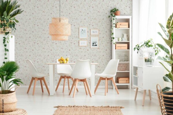 Vliestapete Blumen creme bunt B/L: ca. 53x1005 cm – Bild 5