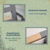 Outsunny Gartensitzgruppe grau Aluminium B/H/L: ca. 93x73x175 cm – Bild 3