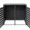 Westmann Mülltonnenbox 2x 240 Liter anthrazit B/H/T: ca. 132x116x80 cm Westmann Mülltonnenbox 2x 240 Liter anthrazit B/H/T: ca. 132x116x80 cm – Bild 2