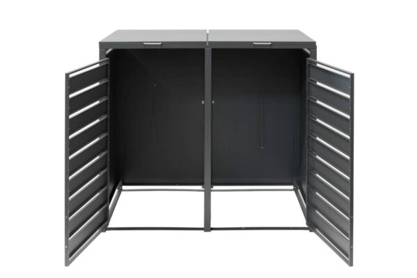 Westmann Mülltonnenbox 2x 240 Liter anthrazit B/H/T: ca. 132x116x80 cm Westmann Mülltonnenbox 2x 240 Liter anthrazit B/H/T: ca. 132x116x80 cm – Bild 2