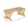 Outsunny Sitzbank natur Holz B/H/L: ca. 50x40x98 cm – Bild 2